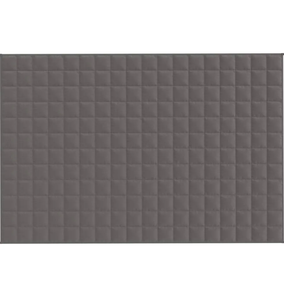 vidaXL Verzwaringsdeken 120x180 cm 9 kg stof grijs
