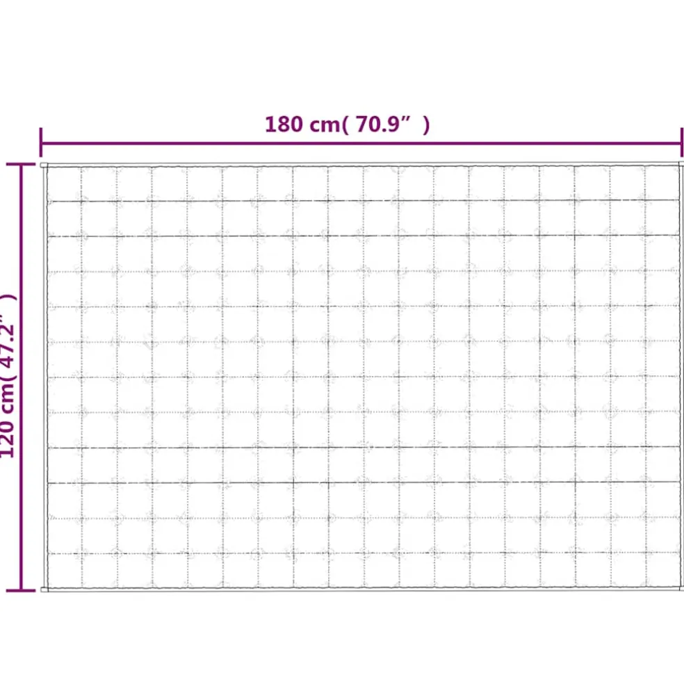 vidaXL Verzwaringsdeken 120x180 cm 9 kg stof grijs