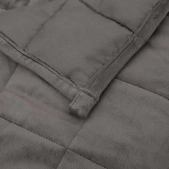 vidaXL Verzwaringsdeken 120x180 cm 9 kg stof grijs