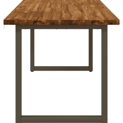 vidaXL Vierkante Eettafel 160 x 70 x 75 cm Massief Acaciahout Naturel
