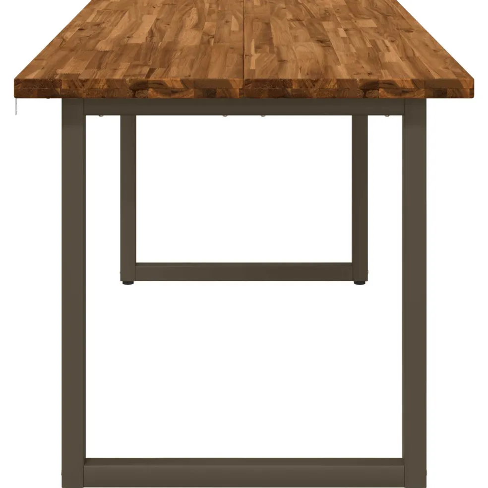 vidaXL Vierkante Eettafel 160 x 70 x 75 cm Massief Acaciahout Naturel