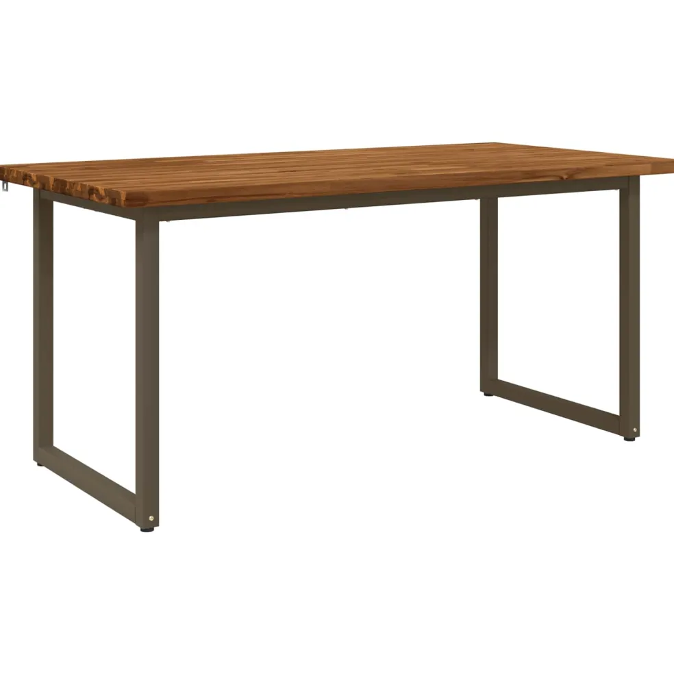 vidaXL Vierkante Eettafel 160 x 70 x 75 cm Massief Acaciahout Naturel