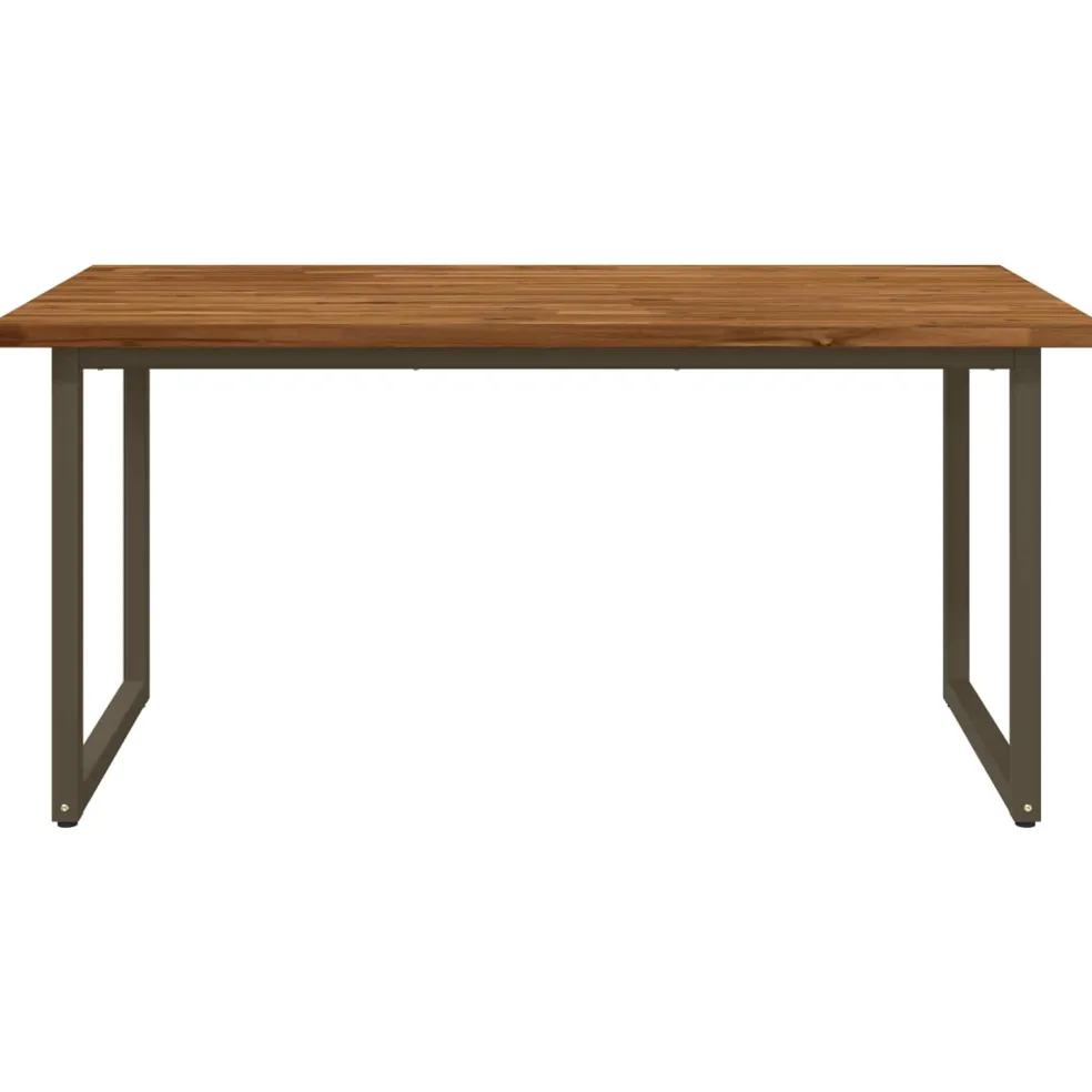 vidaXL Vierkante Eettafel 160 x 70 x 75 cm Massief Acaciahout Naturel