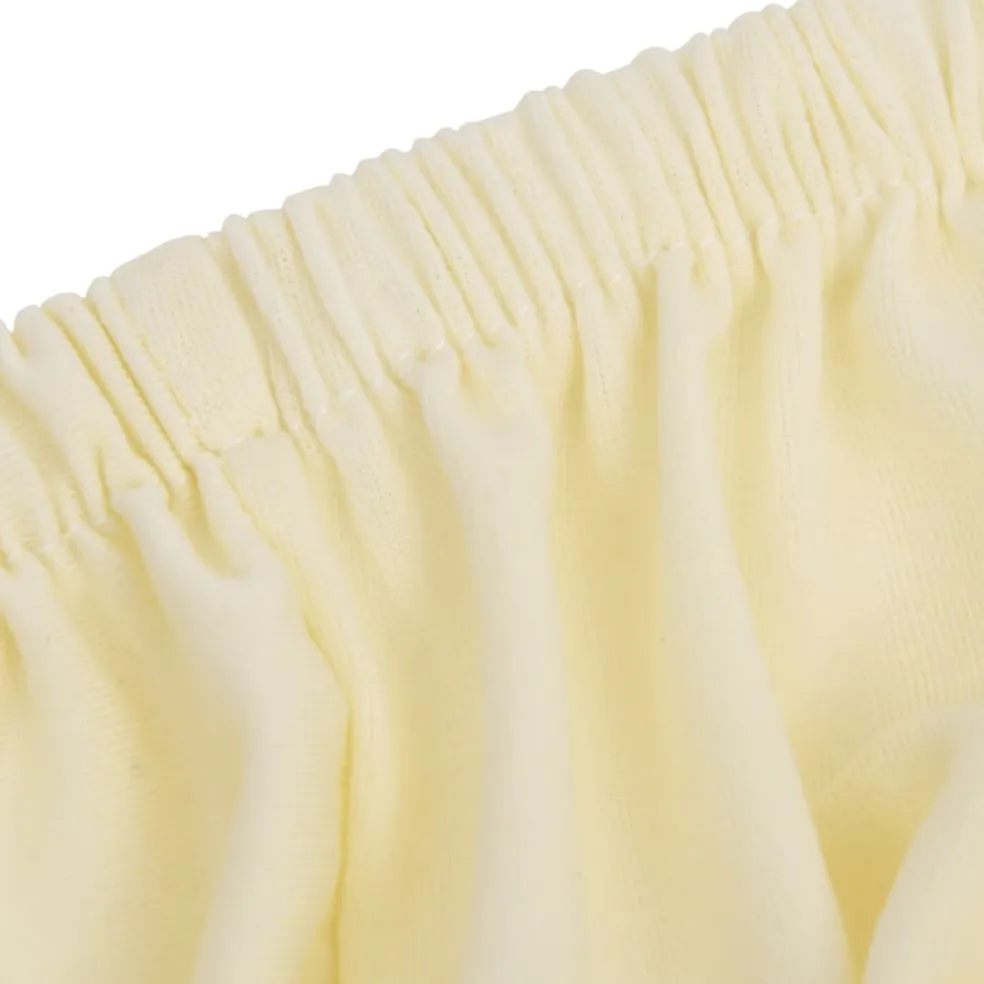 vidaXL Vierzitsbankhoes stretch polyester jersey crèmekleurig