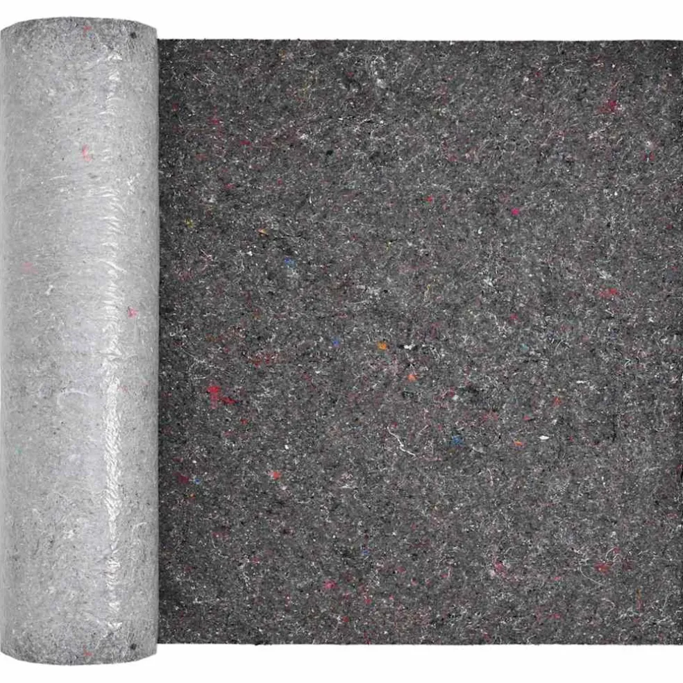 vidaXL Vijver Vlies 1 x 10 m Polyester en Katoen Grijs