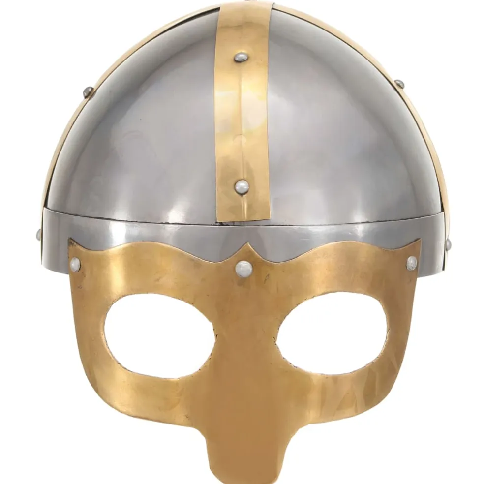 vidaXL Vikinghelm replica LARP staal zilverkleurig