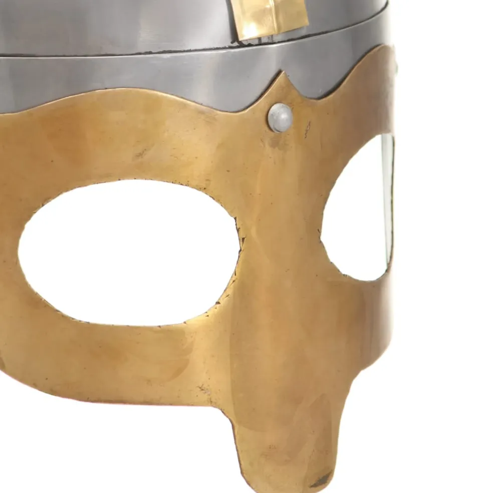 vidaXL Vikinghelm replica LARP staal zilverkleurig