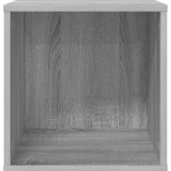 vidaXL Vinyl Album Doos Grijs Sonoma 37 x 36,5 x 38 cm Bewerkt hout