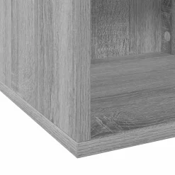 vidaXL Vinyl Album Doos Grijs Sonoma 37 x 36,5 x 38 cm Bewerkt hout