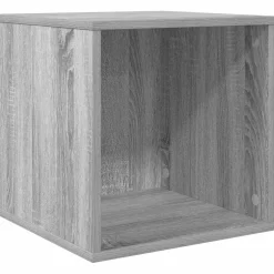 vidaXL Vinyl Album Doos Grijs Sonoma 37 x 36,5 x 38 cm Bewerkt hout