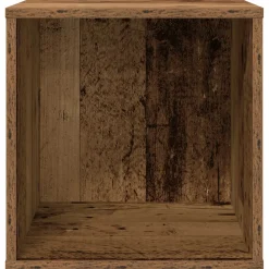 vidaXL Vinyl Album Doos Oud hout 37 x 36,5 x 38 cm Bewerkt hout