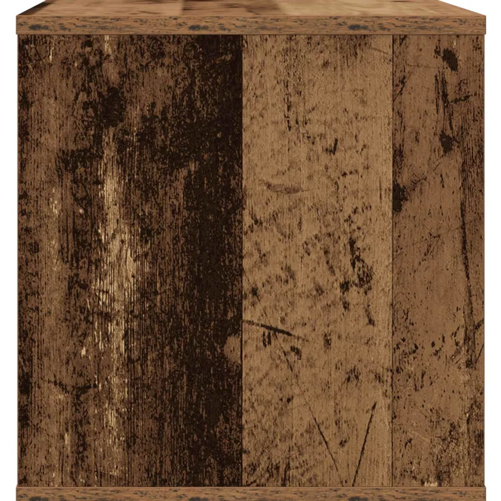 vidaXL Vinyl Album Doos Oud hout 37 x 36,5 x 38 cm Bewerkt hout