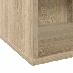 vidaXL Vinyl Album Doos Sonoma Eiken 37 x 36,5 x 38 cm Bewerkt hout