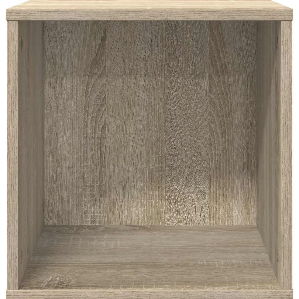 vidaXL Vinyl Album Doos Sonoma Eiken 37 x 36,5 x 38 cm Bewerkt hout