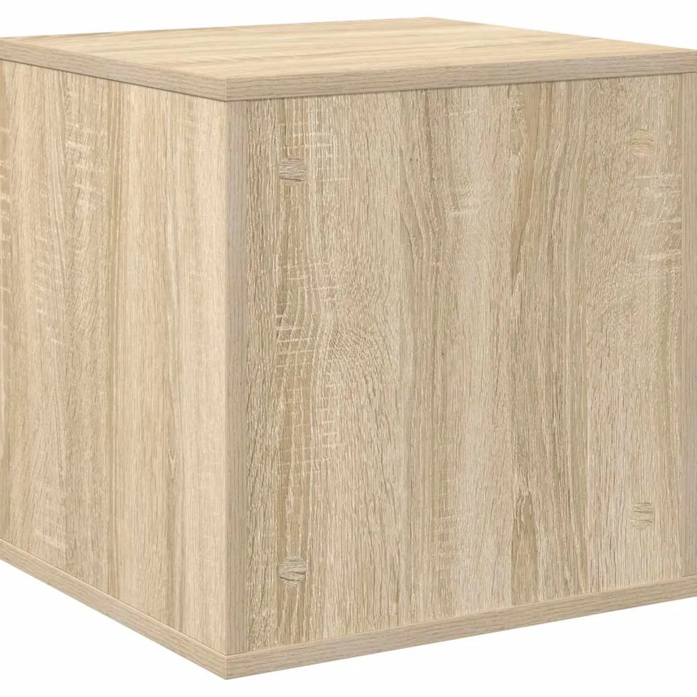 vidaXL Vinyl Album Doos Sonoma Eiken 37 x 36,5 x 38 cm Bewerkt hout