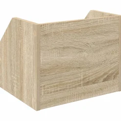 vidaXL Vinyl Album Doos Sonoma Eiken 38 x 30 x 29 cm Bewerkt hout