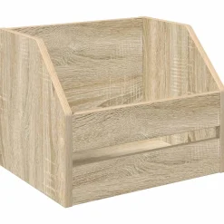 vidaXL Vinyl Album Doos Sonoma Eiken 38 x 30 x 29 cm Bewerkt hout