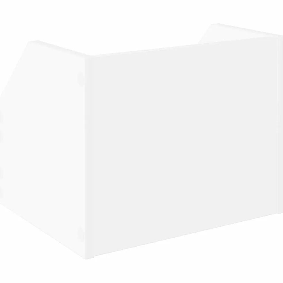 vidaXL Vinyl Album Doos Wit 38 x 30 x 29 cm Bewerkt hout