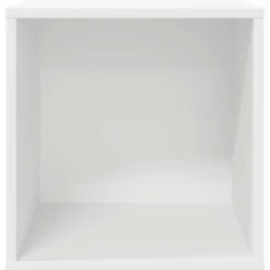 vidaXL Vinyl Album Doos Wit 37 x 36,5 x 38 cm Bewerkt hout