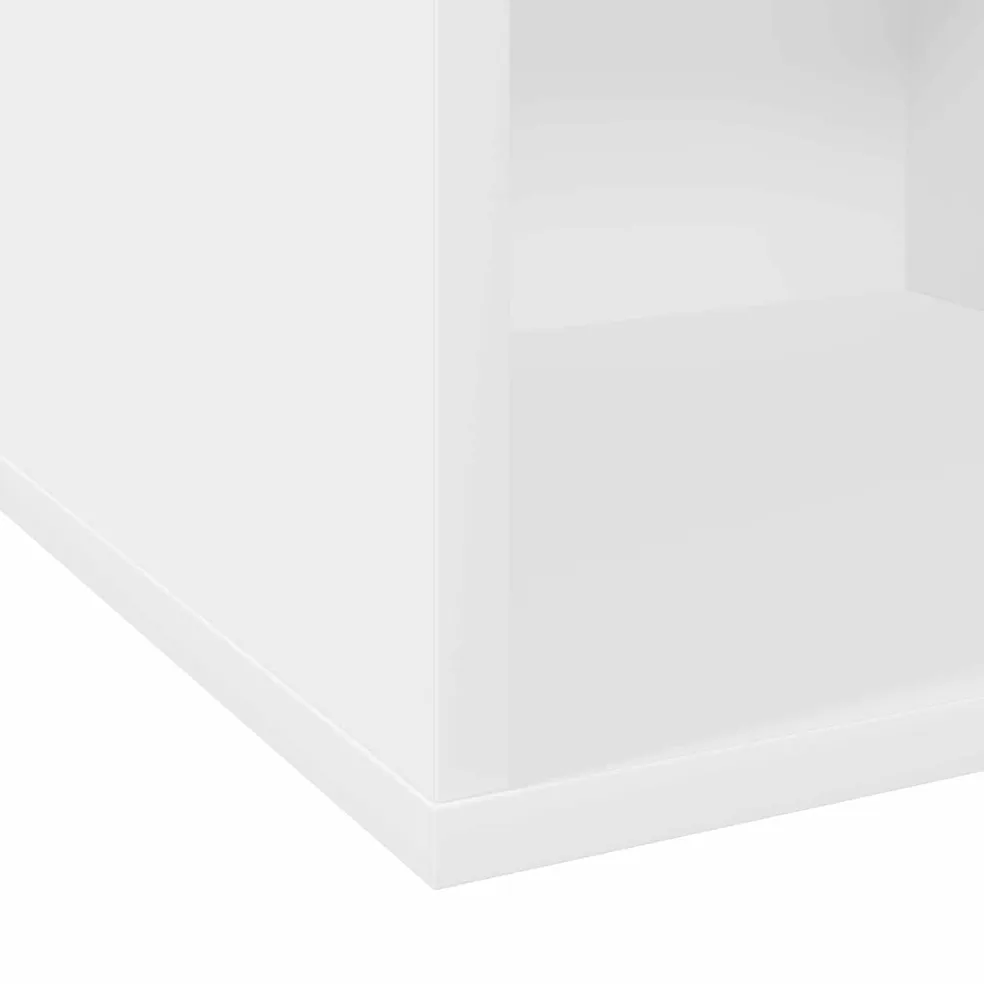 vidaXL Vinyl Album Doos Wit 37 x 36,5 x 38 cm Bewerkt hout