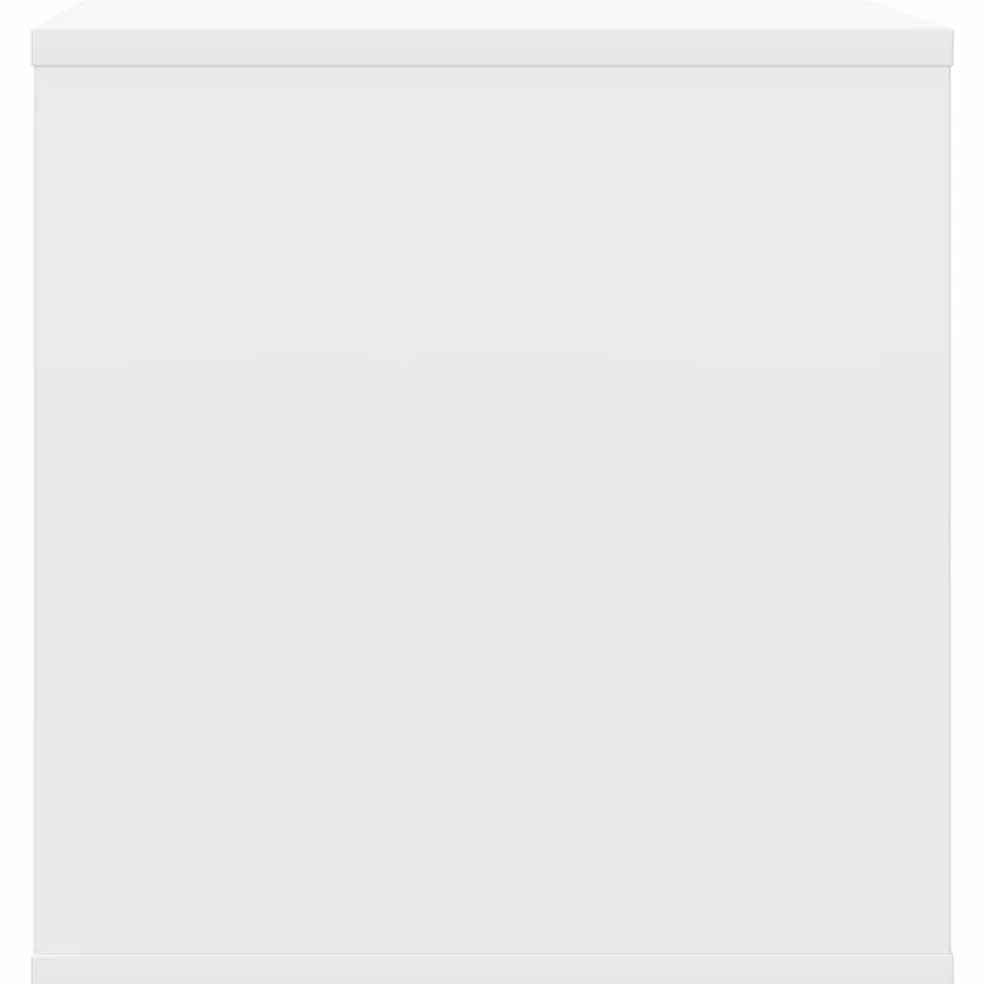 vidaXL Vinyl Album Doos Wit 37 x 36,5 x 38 cm Bewerkt hout