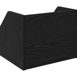 vidaXL Vinyl Album Doos Zwart eiken 38 x 30 x 29 cm Bewerkt hout