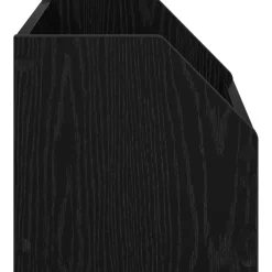 vidaXL Vinyl Album Doos Zwart eiken 38 x 30 x 29 cm Bewerkt hout