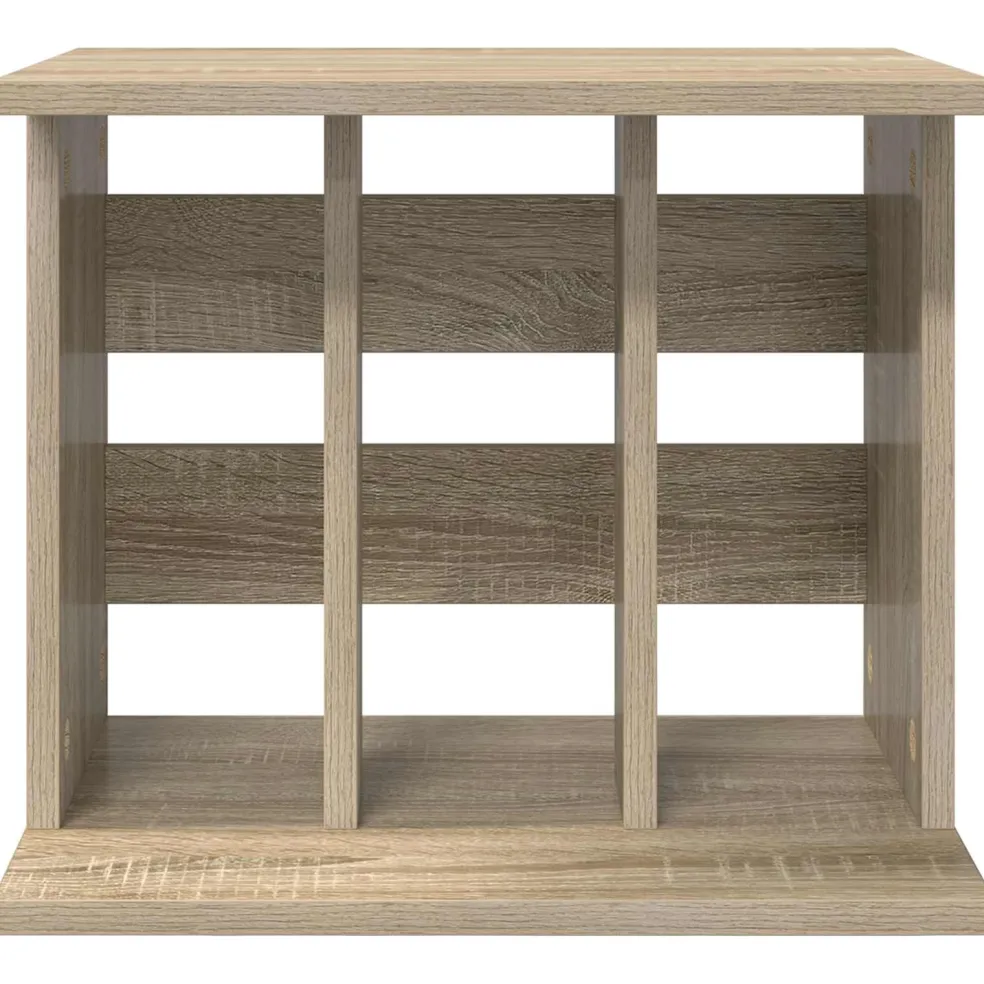 vidaXL Vinyl Platenspeler Opslag Sonoma Eiken 42 x 33 x 36 cm