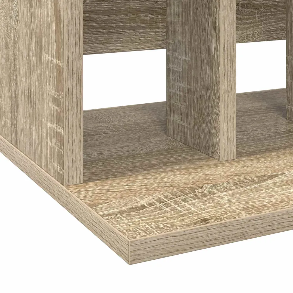 vidaXL Vinyl Platenspeler Opslag Sonoma Eiken 42 x 33 x 36 cm