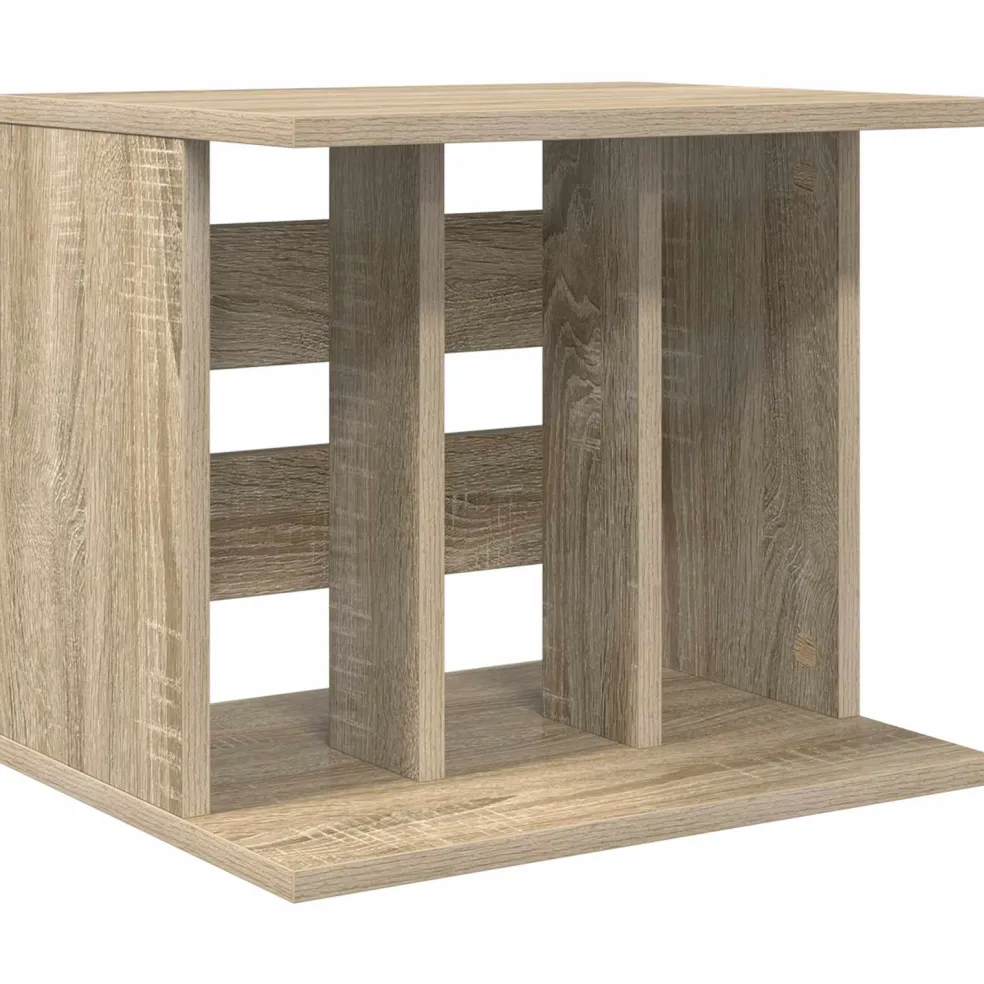 vidaXL Vinyl Platenspeler Opslag Sonoma Eiken 42 x 33 x 36 cm