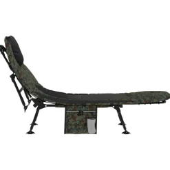 vidaXL Visbed met verstelbare modderpoten inklapbaar camouflage