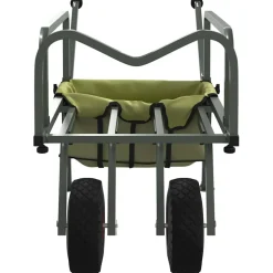 vidaXL Viskar met 2 wielen gepoedercoat staal groen