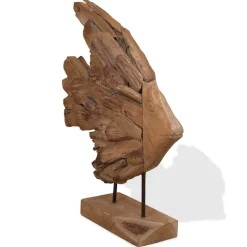 vidaXL Vissenbeeld 40x12x57 cm teakhout
