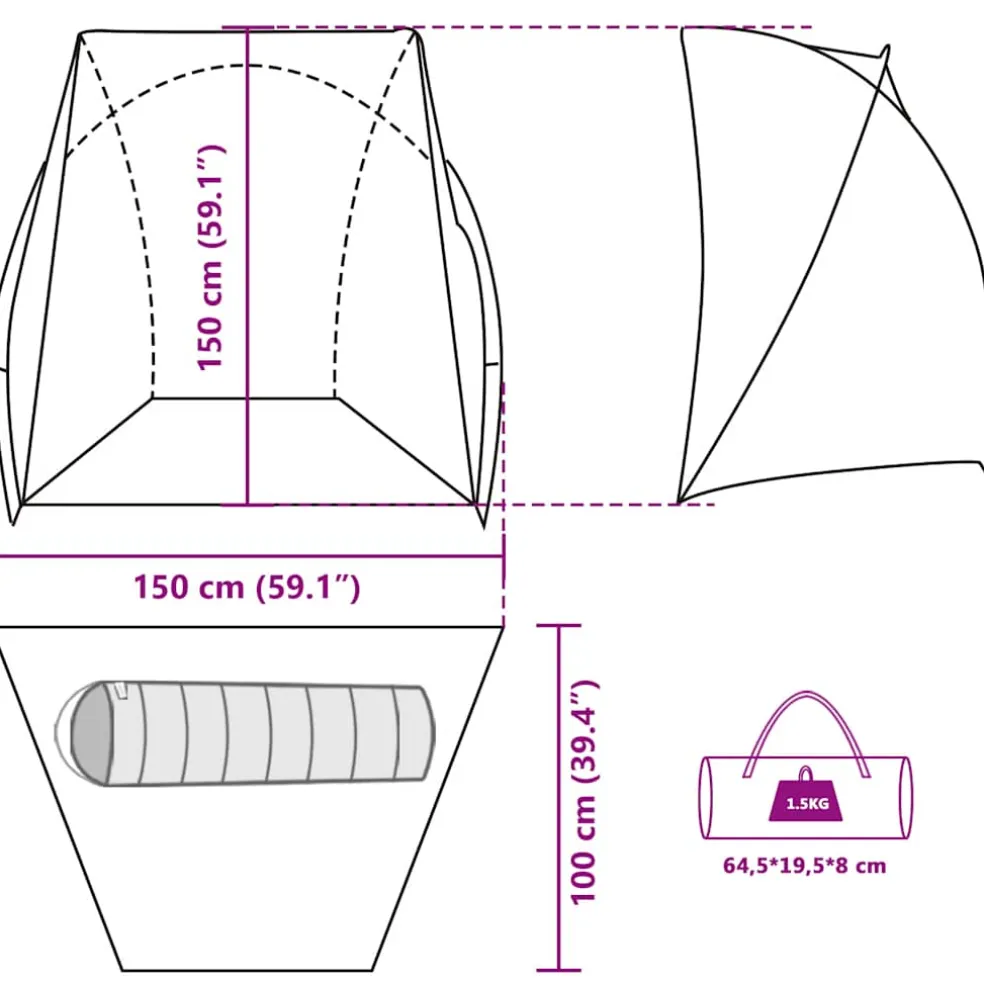 vidaXL Vistent waterdicht olijfgroen
