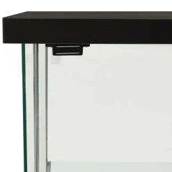 vidaXL Vitrinekast gehard glas zwart