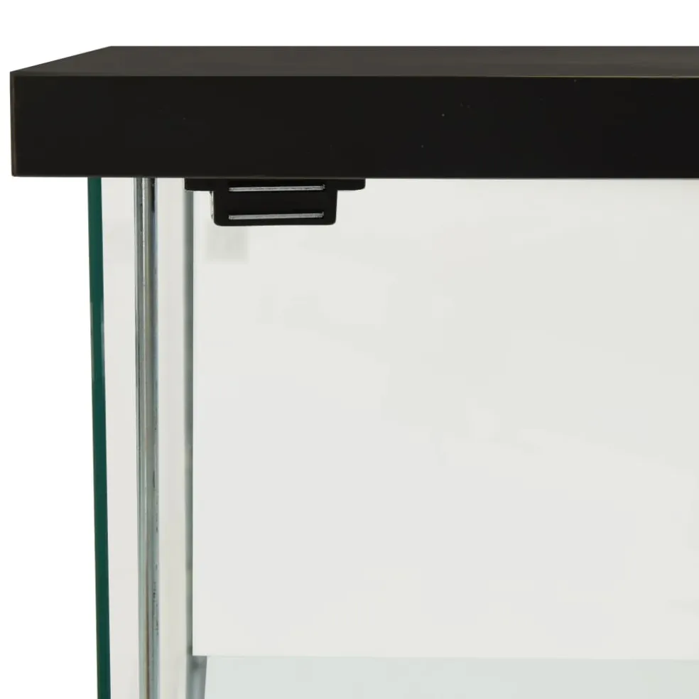 vidaXL Vitrinekast gehard glas zwart