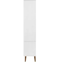 vidaXL Vitrinekast MOLDE 90x35x175 cm massief grenenhout wit