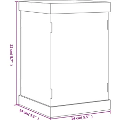 vidaXL Vitrine transparant 14x14x22 cm acryl
