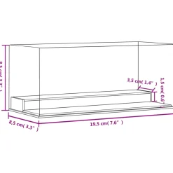 vidaXL Vitrine transparant 19,5x8,5x8,5 cm acryl