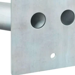 vidaXL Vlaggen Mast Houder Zilver 11,5 x 7,5 x 0,2 cm Staal