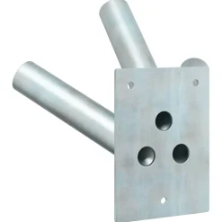 vidaXL Vlaggen Mast Houder Zilver 10,5 x 7,5 x 0,2 cm Staal
