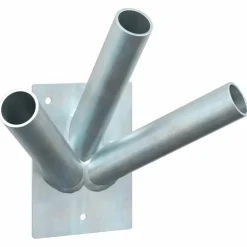 vidaXL Vlaggen Mast Houder Zilver 10,5 x 7,5 x 0,2 cm Staal