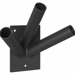 vidaXL Vlaggen Mast Houder Zwart 10,5 x 7,5 x 0,2 cm Staal