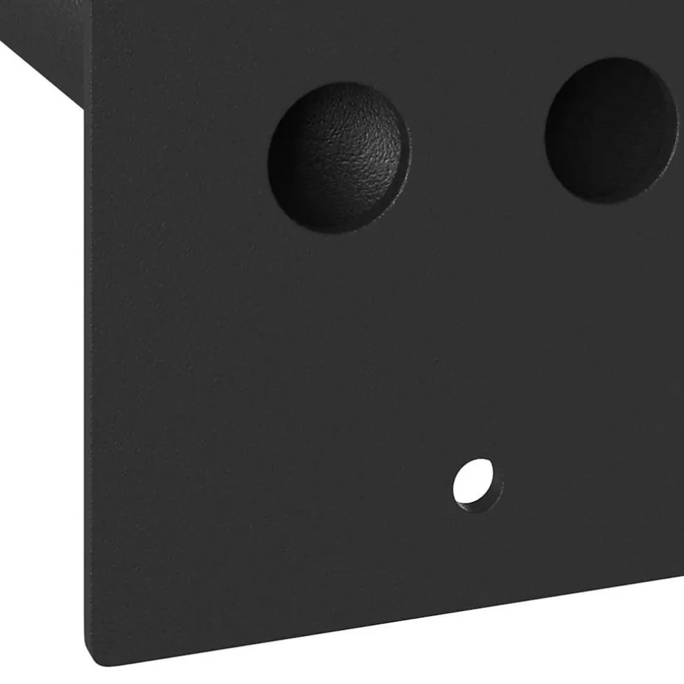 vidaXL Vlaggen Mast Houder Zwart 10,5 x 7,5 x 0,2 cm Staal