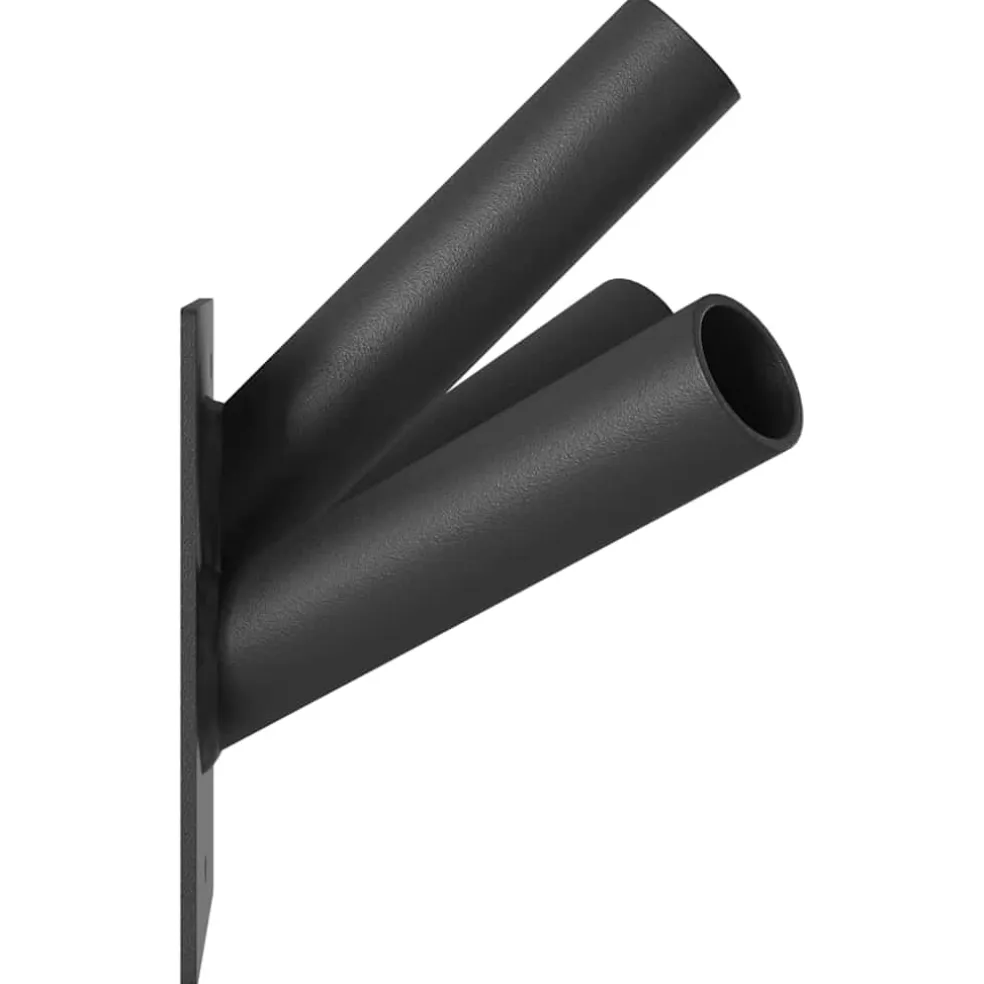vidaXL Vlaggen Mast Houder Zwart 10,5 x 7,5 x 0,2 cm Staal