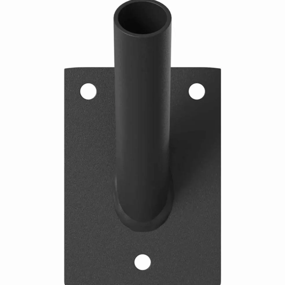 vidaXL Vlaggen Mast Houder Zwart 10,5 x 7,5 x 0,25 cm Staal