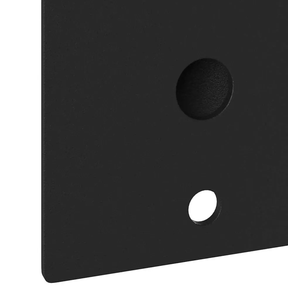 vidaXL Vlaggen Mast Houder Zwart 10,5 x 7,5 x 0,25 cm Staal