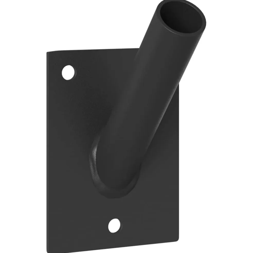 vidaXL Vlaggen Mast Houder Zwart 10,5 x 7,5 x 0,25 cm Staal