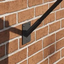 vidaXL Vlaggen Mast Houder Zwart 10,5 x 7,5 x 0,25 cm Staal