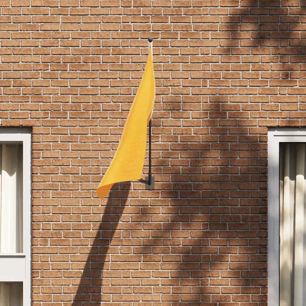 vidaXL Vlaggen Mast Houder Zwart 10,5 x 7,5 x 0,25 cm Staal